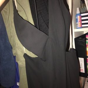 Black floor length dress with side cutouts